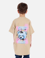 Camiseta para niño con diseño urbano y estampado de oso