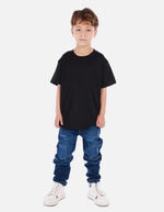 Camiseta waffle para niño con fit amplio y textura acanalada