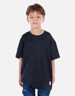 Camiseta waffle para niño con fit amplio y textura acanalada