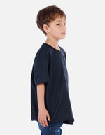 Camiseta waffle para niño con fit amplio y textura acanalada