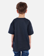 Camiseta waffle para niño con fit amplio y textura acanalada