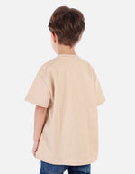 Camiseta waffle para niño con fit amplio y textura acanalada