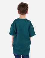 Camiseta waffle para niño con fit amplio y textura acanalada