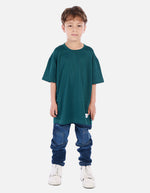 Camiseta waffle para niño con fit amplio y textura acanalada