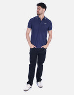 Camiseta Tipo Polo Clásica para Hombre - Azul Oscuro