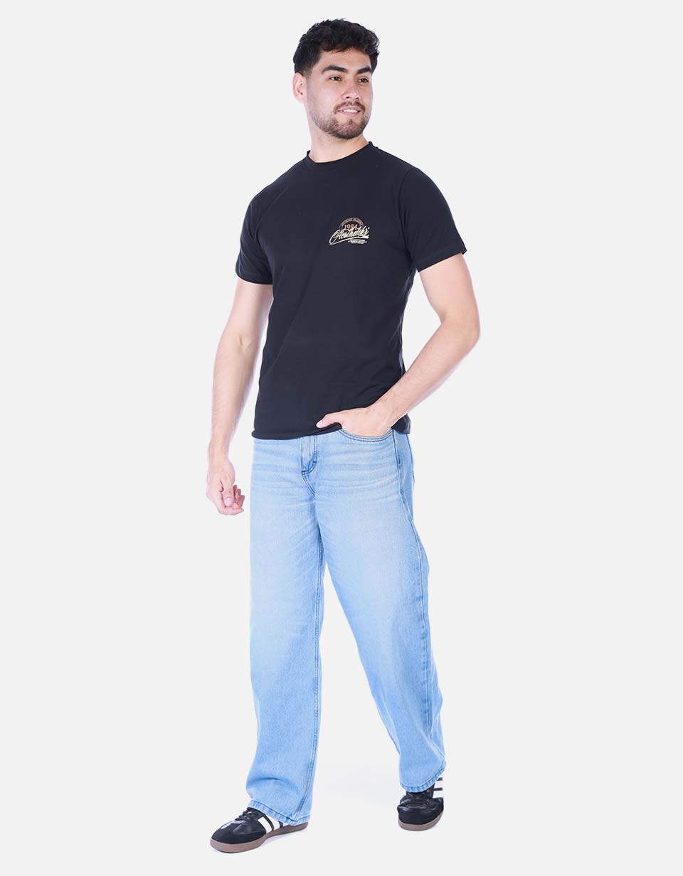 Jean Baggy Ancho para Hombre - Azul Claro