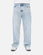 Jean Recto Cintas / Wide Leg para Hombre - Azul Hielo