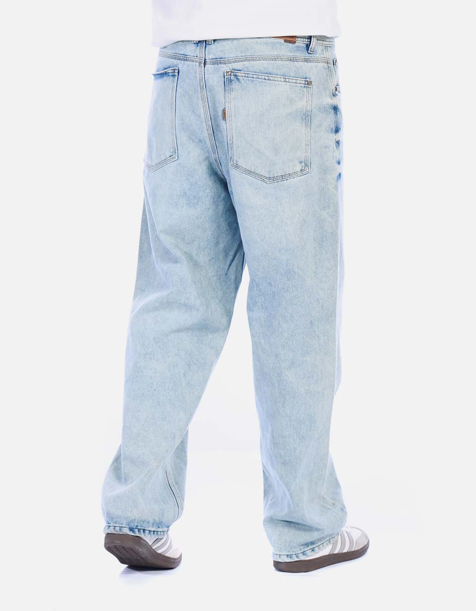 Jean Recto Cintas / Wide Leg para Hombre - Azul Hielo