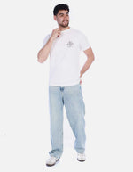 Jean Recto Cintas / Wide Leg para Hombre - Azul Hielo