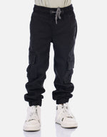 Jogger cargo para niño con bolsillos laterales y pretina ajustable