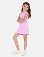 Vestido corto sin mangas para niña con capucha