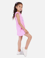 Vestido corto sin mangas para niña con capucha