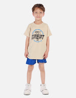 Conjunto para niño con camiseta estampada y short deportivo