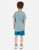 Conjunto para niño con camiseta estampada y short deportivo