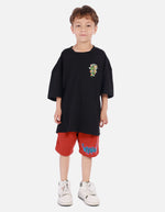 Conjunto urbano para niño con camiseta estampada y bermuda cómoda