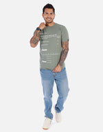 Camiseta para Hombre estampado cuello redondo