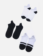 Set x 3 Medias Tobilleras Deportivas con Soporte para Mujer