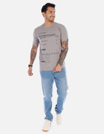 Camiseta para Hombre estampado cuello redondo