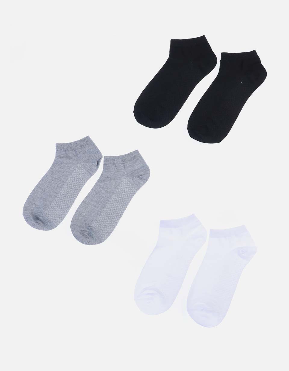 Set x 3 Medias Invisibles Transpirables Tejido Microperforado
