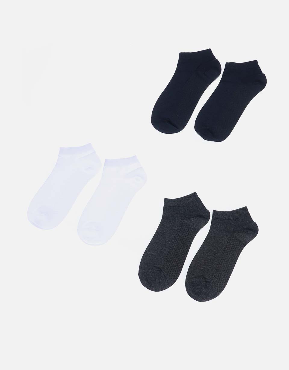 Set x 3 Medias Invisibles Transpirables Tejido Microperforado