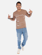 Camiseta para Hombre estampado cuello redondo