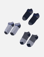 Set x 3 Medias Tobilleras Deportivas con Bloques de Color para Hombre