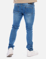 Jean Skinny Hombre Azul Claro | Denim Desgastado.