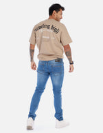 Jean Skinny Hombre Azul Claro | Denim Desgastado.