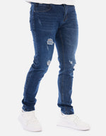 Jean Skinny Rasgado Hombre | Denim Urbano
