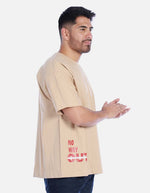 Camiseta Oversize para Hombre Manga Corta con Estampado Gráfico