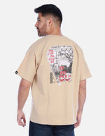 Camiseta Oversize para Hombre Manga Corta con Estampado Gráfico
