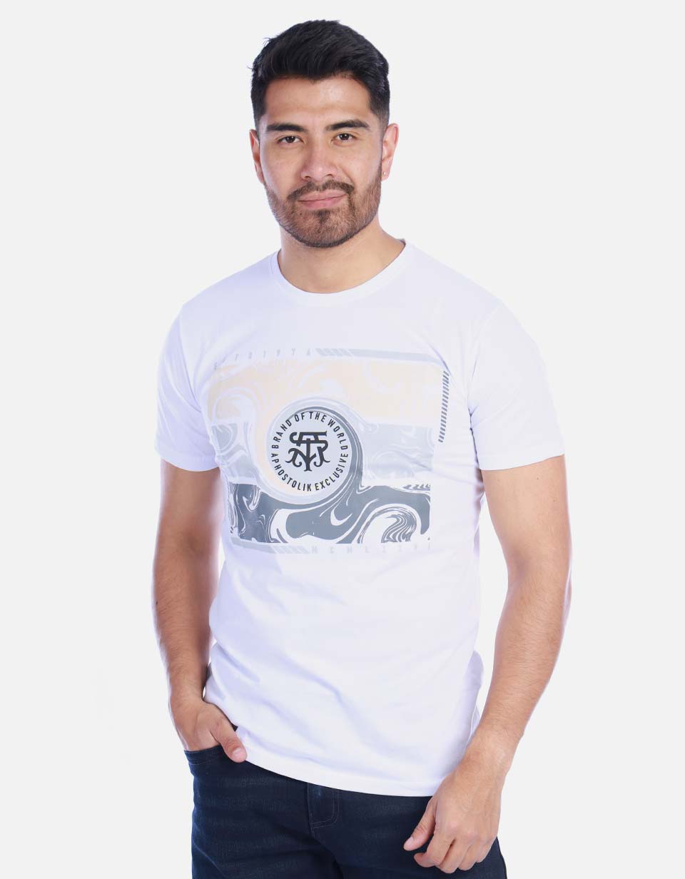 Camiseta Urbana para Hombre Manga Corta con Estampado