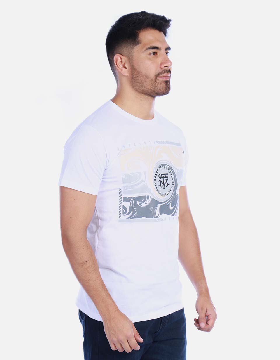 Camiseta Urbana para Hombre Manga Corta con Estampado