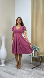 Vestido amplio con vuelo femenino