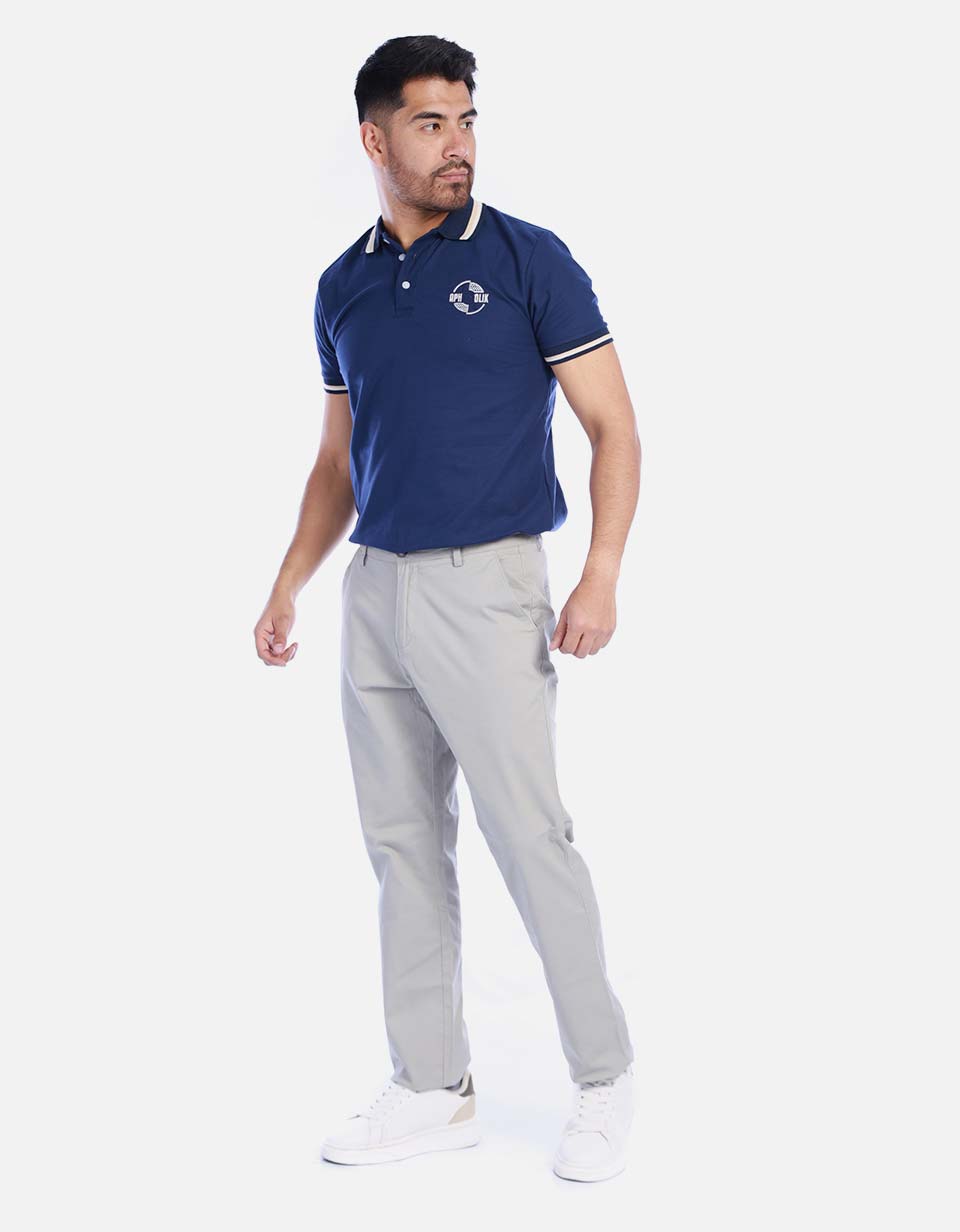 Pantalón Tipo Chino para Hombre en Dril - Gris Claro