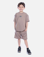 Conjunto Infantil Camiseta Oversize y Bermuda para Niño