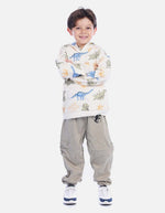 Conjunto Infantil Buso Dinosaurio y Sudadera Jogger para Niño