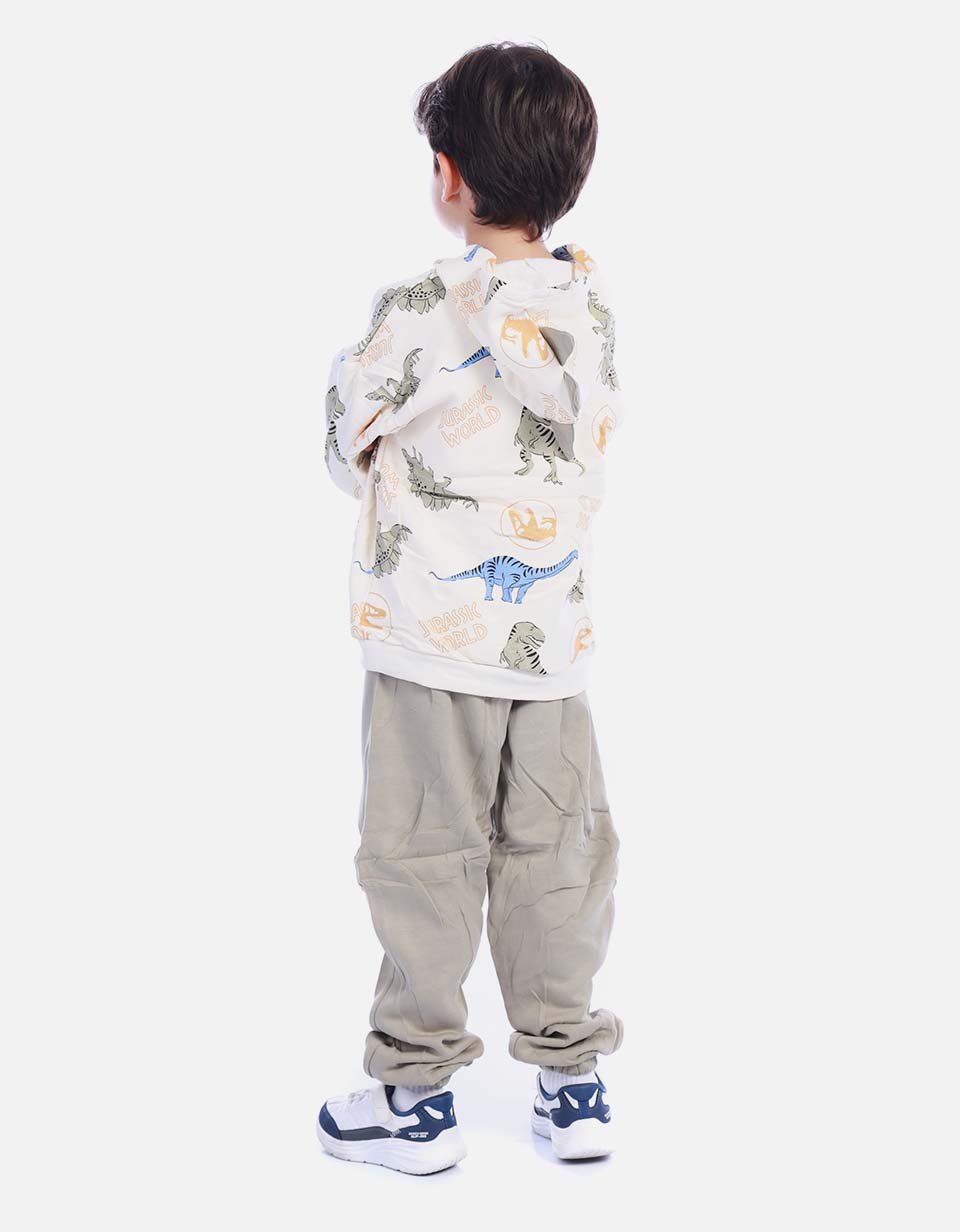 Conjunto Infantil Buso Dinosaurio y Sudadera Jogger para Niño