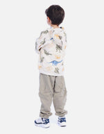 Conjunto Infantil Buso Dinosaurio y Sudadera Jogger para Niño