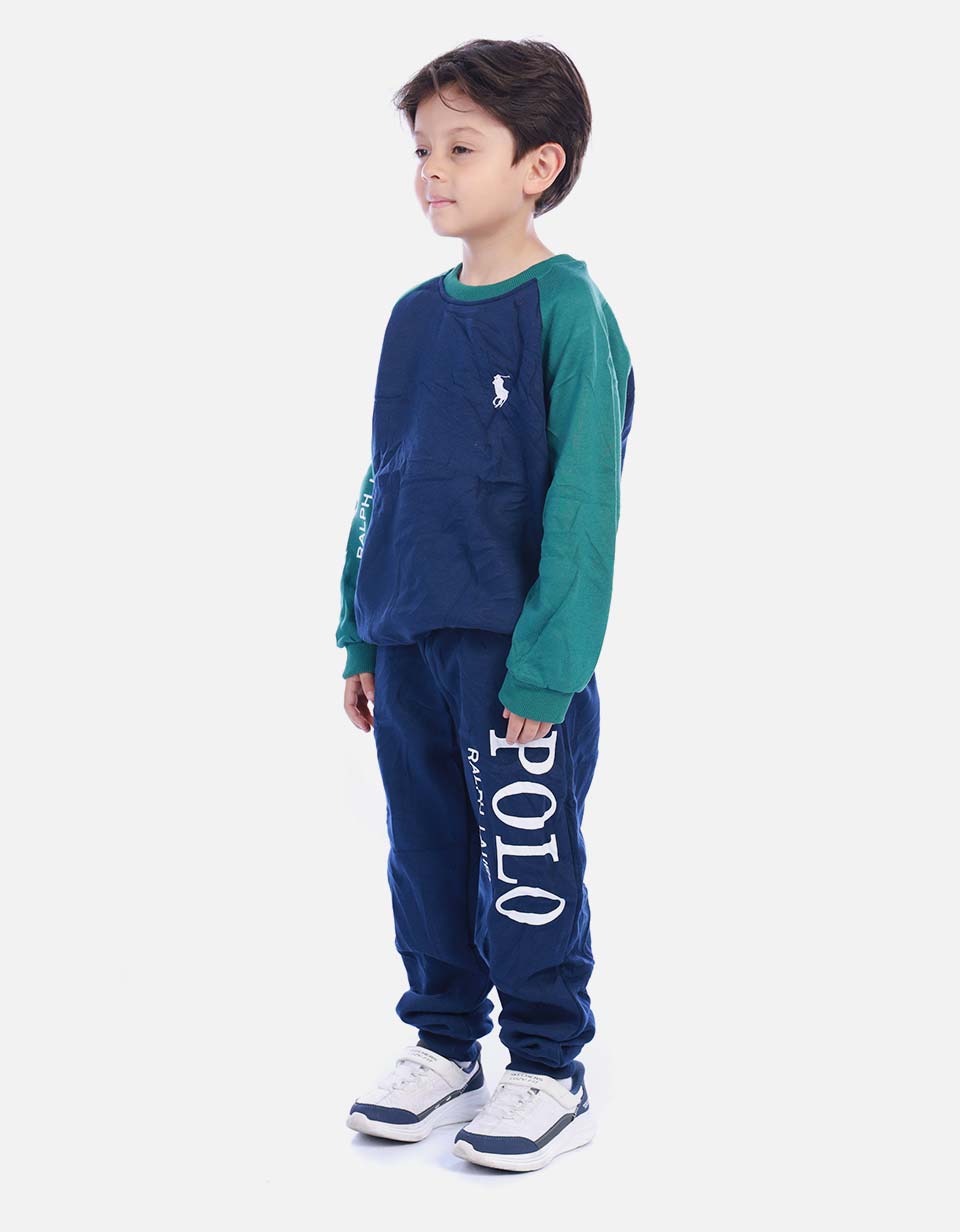 Conjunto Infantil Buso Bicolor y Sudadera Jogger para Niño
