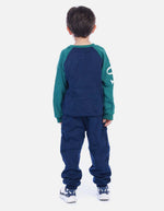 Conjunto Infantil Buso Bicolor y Sudadera Jogger para Niño