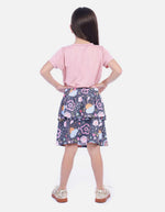 Conjunto Infantil Camiseta y Falda Short para Niña