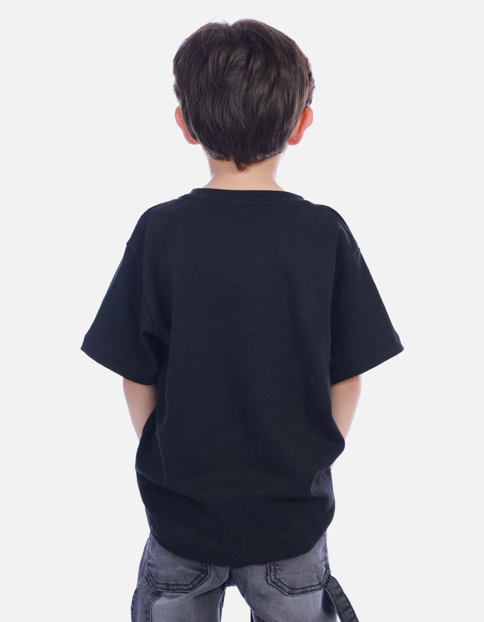 Camiseta Infantil Negra Héroe Araña para Niño