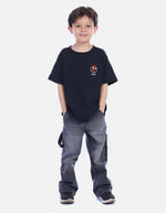 Camiseta Infantil Negra Héroe Araña para Niño