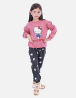 Conjunto Infantil Buso Capucha Fucsia Ratoncita para Niña