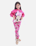 Conjunto Infantil Buso Capucha y Jogger Rosado Ratoncita para Niña