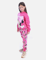 Conjunto Infantil Buso Capucha y Jogger Rosado Ratoncita para Niña