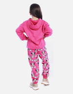 Conjunto Infantil Buso Capucha y Jogger Rosado Ratoncita para Niña