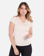 Camiseta deportiva Cuello V Manga corta