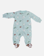 Pijama Enteriza Perritos Verde Claro para Bebé